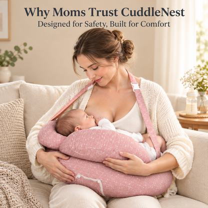 CuddleNest® Ergonomic Nursing Pillow for Calm Feeds