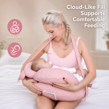 CuddleNest® Ergonomic Nursing Pillow for Calm Feeds