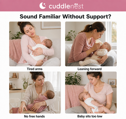 CuddleNest® Ergonomic Nursing Pillow for Calm Feeds