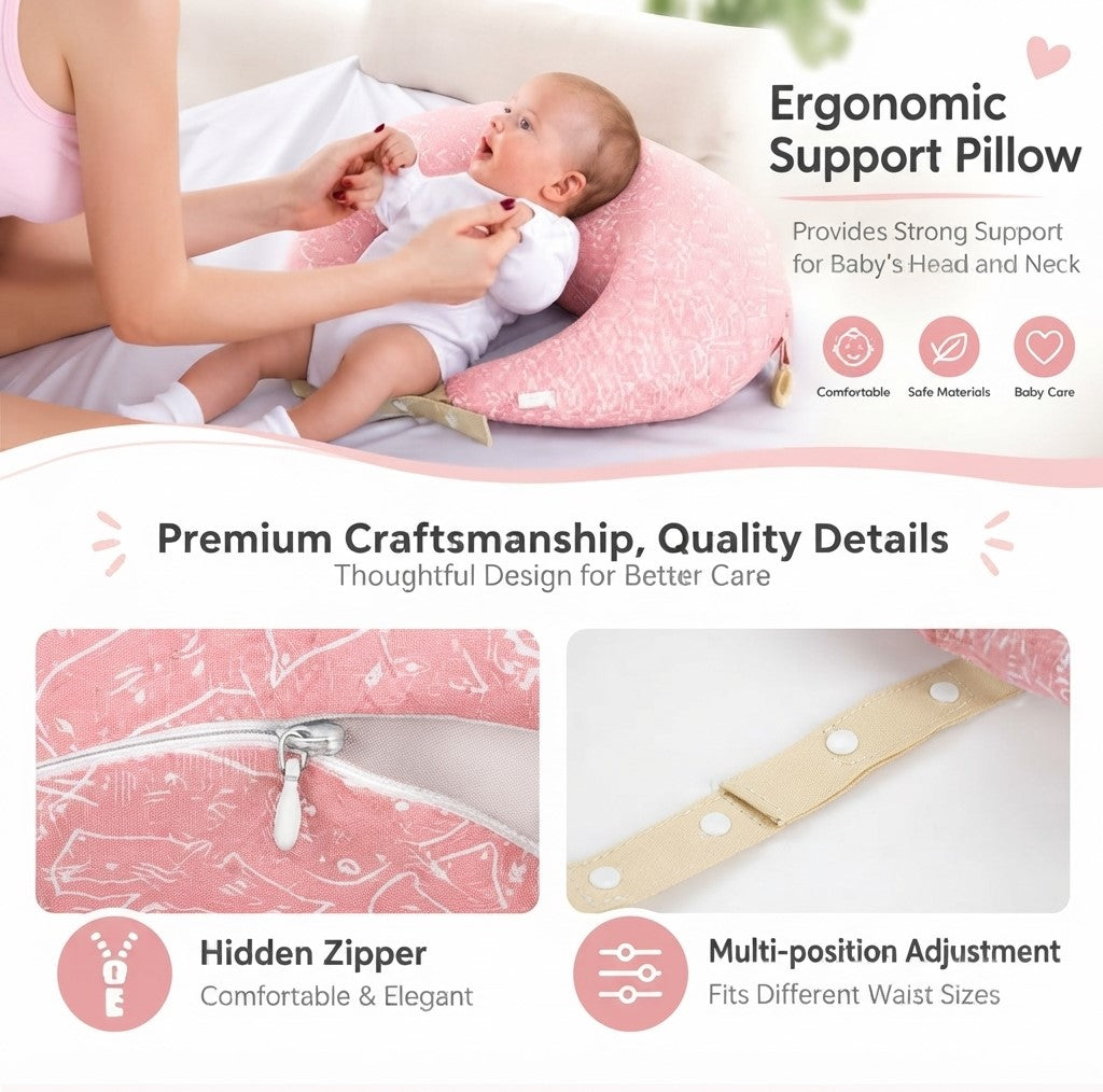 CuddleNest® Ergonomic Nursing Pillow for Calm Feeds